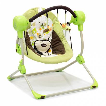 Кресло-качели Baby Care Balancelle с пультом ДУ, green 